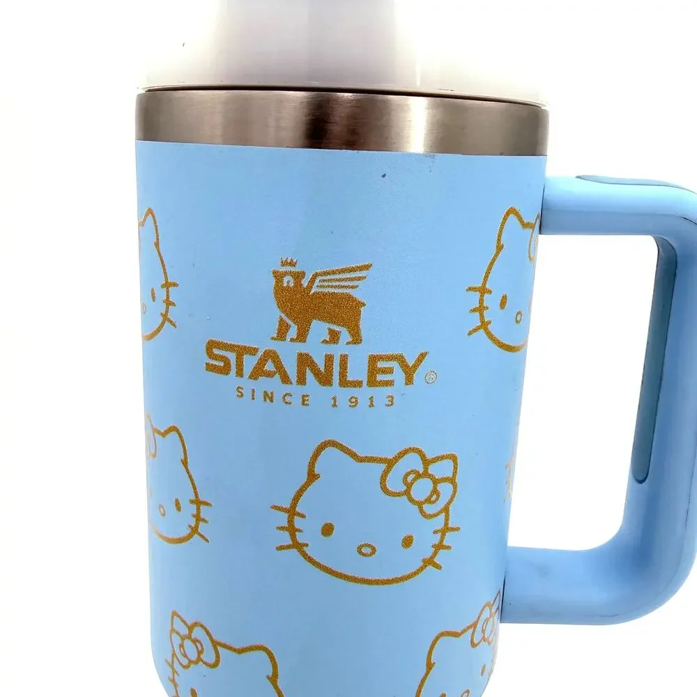 Stanley Hello Kitty Blue & Gold Logo 40 OZ Tumbler - Picture 2 of 8